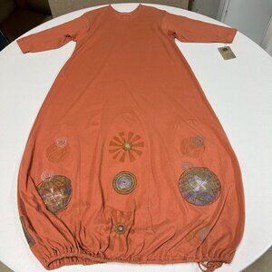 Blue Fish Soft Pumpkin Organic Cotton Jersey Dress New with Tag